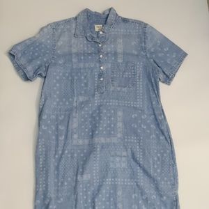 Gap denim dress denim pattern shirt dress XL